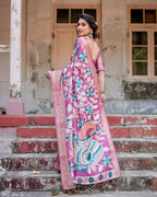 Soft Silk Digital Printed Saree with Blouse Piece by Infinity Export | Grocsy