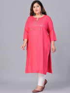 Sztori Women Yoke Design Thread Work Kurta | Grocsy