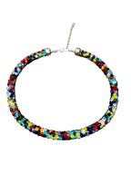 Inhanns Noor-E-Jalwa – Handmade Crystal Bead Necklace -Adjustable - Multi Colour Only Necklace | Grocsy