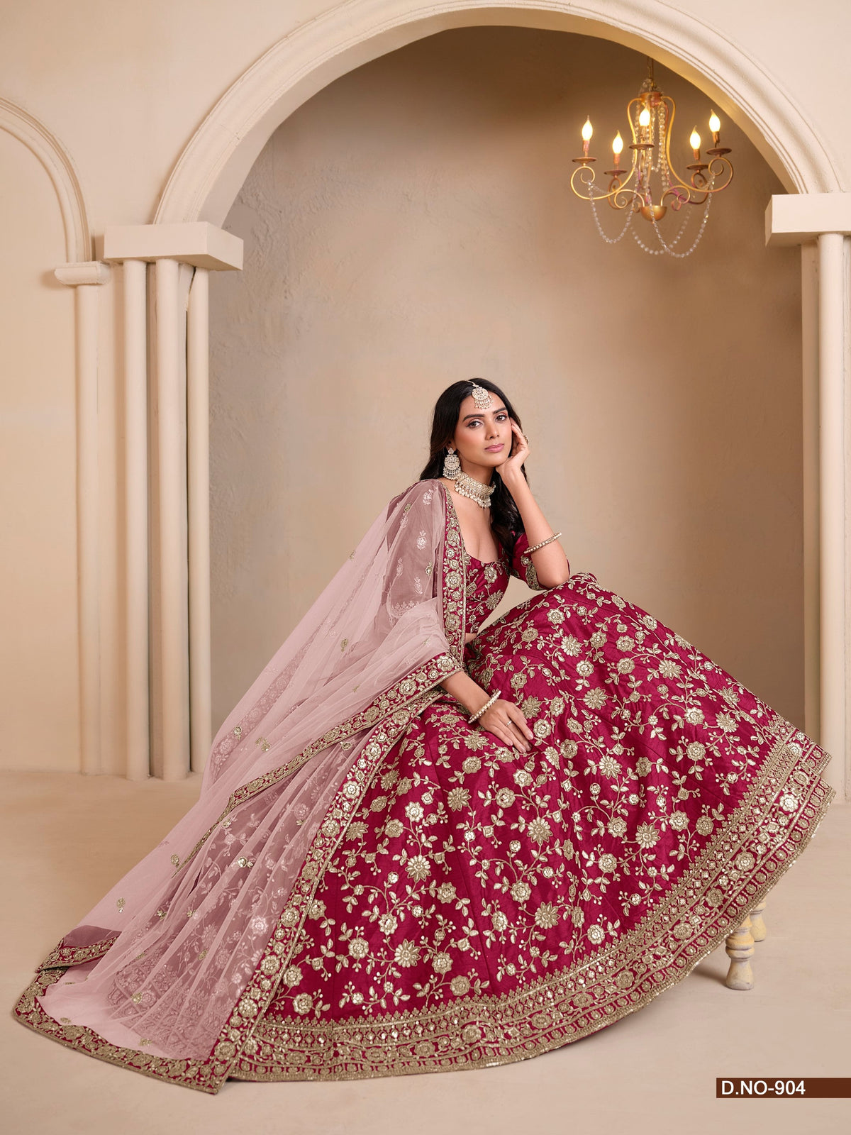 Anaita Red Art Silk Designer Lehenga With Blouse | Grocsy