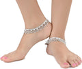 AanyaCentric Silver Plated White Metal Payal Indian Traditional Ethnic Fashion Imitation Jewellery Foot Chain | Grocsy