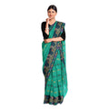 Exclusive Collection 100% Pure Cotton Green Tant Saree With Hand Weaving Work | Grocsy