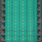 Exclusive Collection 100% Pure Cotton Green Tant Saree With Hand Weaving Work | Grocsy
