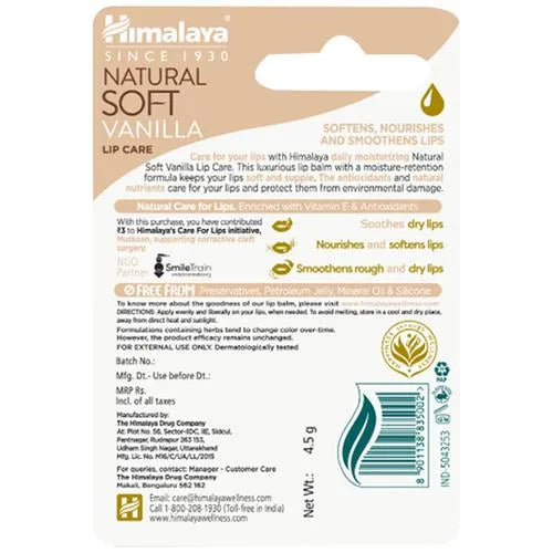 Himalaya Herbals Natural Soft Vanilla Lip Care | Grocsy