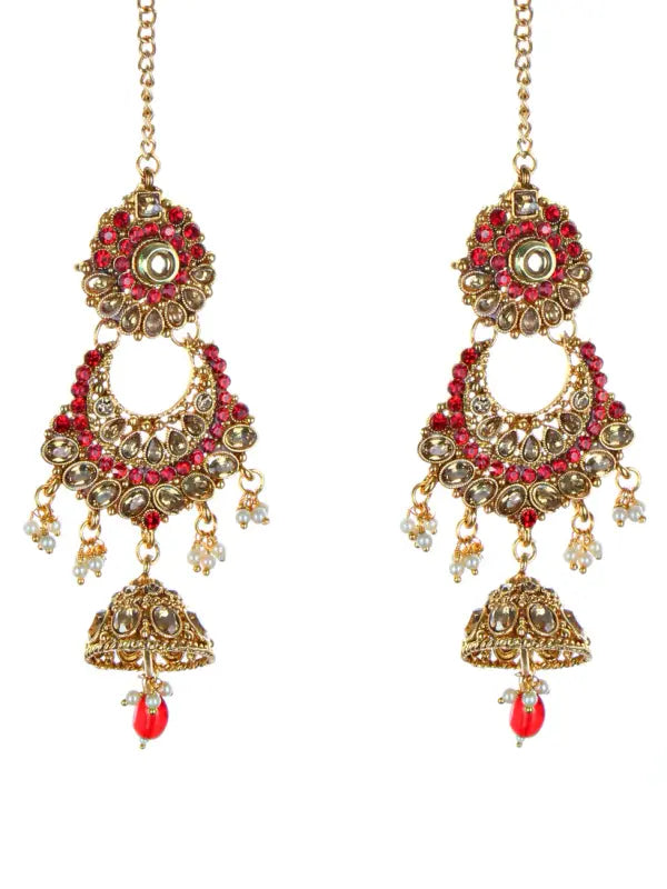 Tehzeeb Creations Traditional Stone Bridal Set 7 Pcs. For Girls & Women | Grocsy