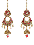Tehzeeb Creations Traditional Stone Bridal Set 7 Pcs. For Girls & Women | Grocsy