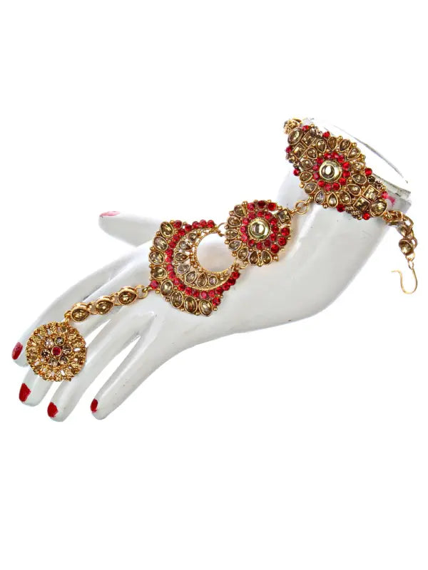 Tehzeeb Creations Traditional Stone Bridal Set 7 Pcs. For Girls & Women | Grocsy