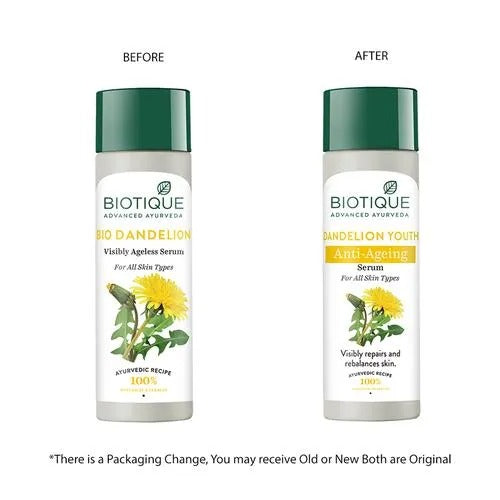 Biotique Bio Dandelion Visibly Ageless Serum 190 ml | Grocsy