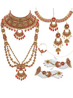 Tehzeeb Creations Traditional Stone Bridal Set 9 Pcs. For Girls & Women | Grocsy