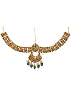 Tehzeeb Creations Traditional Stone Bridal Set 9 Pcs. For Girls & Women | Grocsy