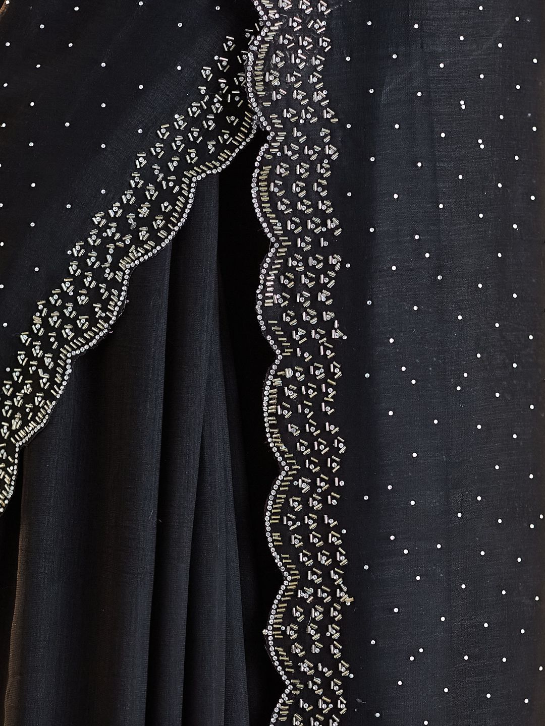 kasee Beads and Stones Silk Blend Saree | Grocsy