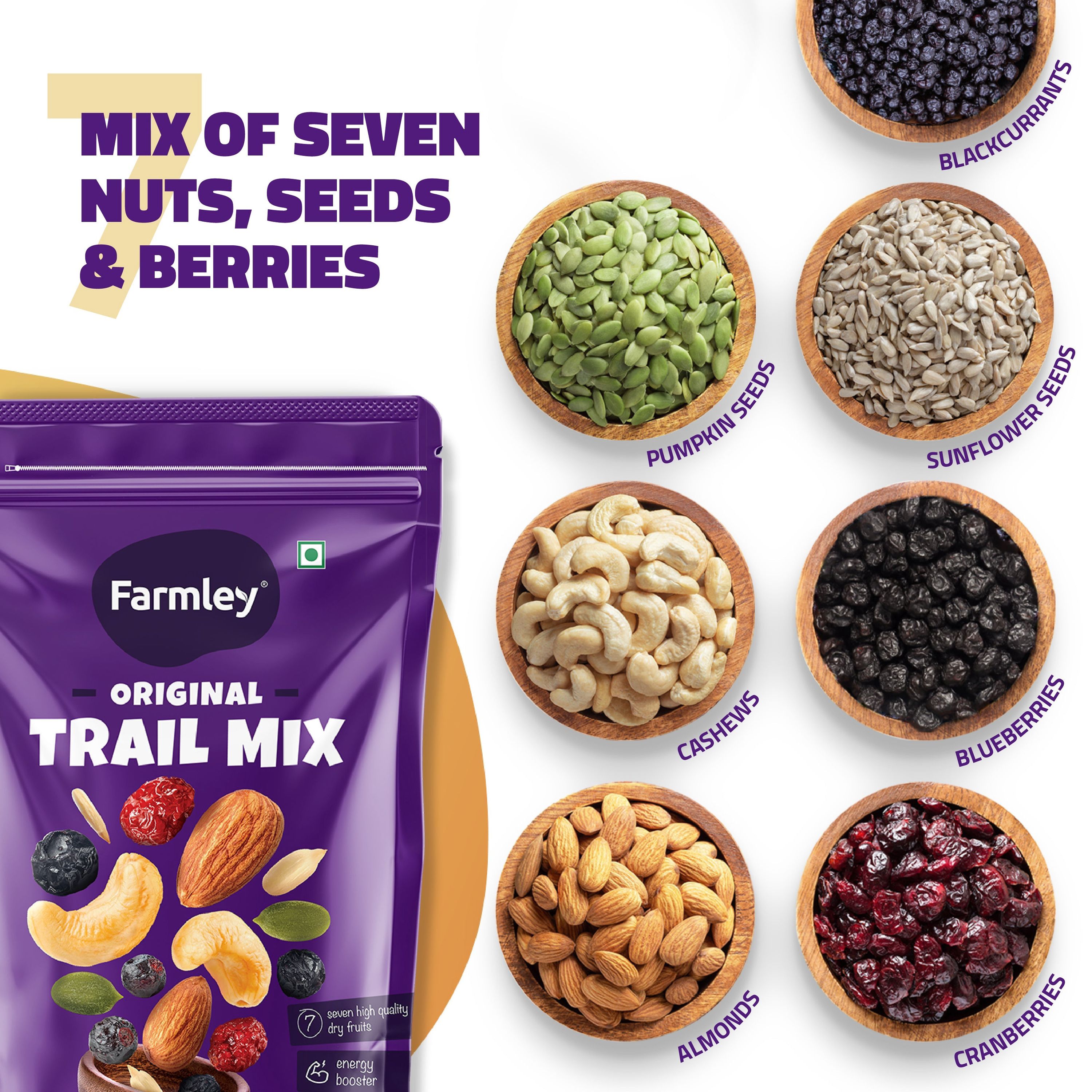Farmley Trail Mix (200g) + Berry Mix (200g) | Grocsy