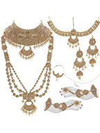 Tehzeeb Creations Traditional Stone Bridal Set 9 Pcs. For Girls & Women | Grocsy