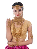 Tehzeeb Creations Traditional Stone Bridal Set 9 Pcs. For Girls & Women | Grocsy