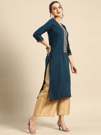 Sangria Women Embroidered Floral Kurta | Grocsy