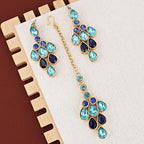 Tehzeeb CreationsDesigner Gold-Polished Elegant Stone Necklace Set For Women & Girls | Grocsy