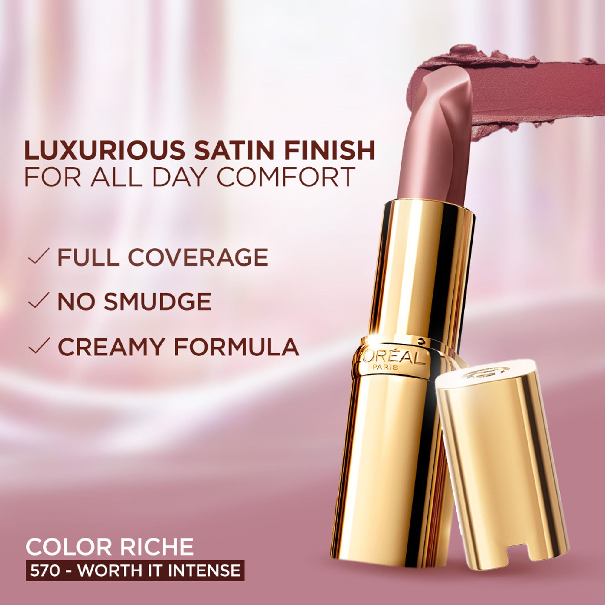L'Oreal Paris Lip Combo That'S So Worth It - Infallible Matte Resistance & Color Riche Satin | Grocsy