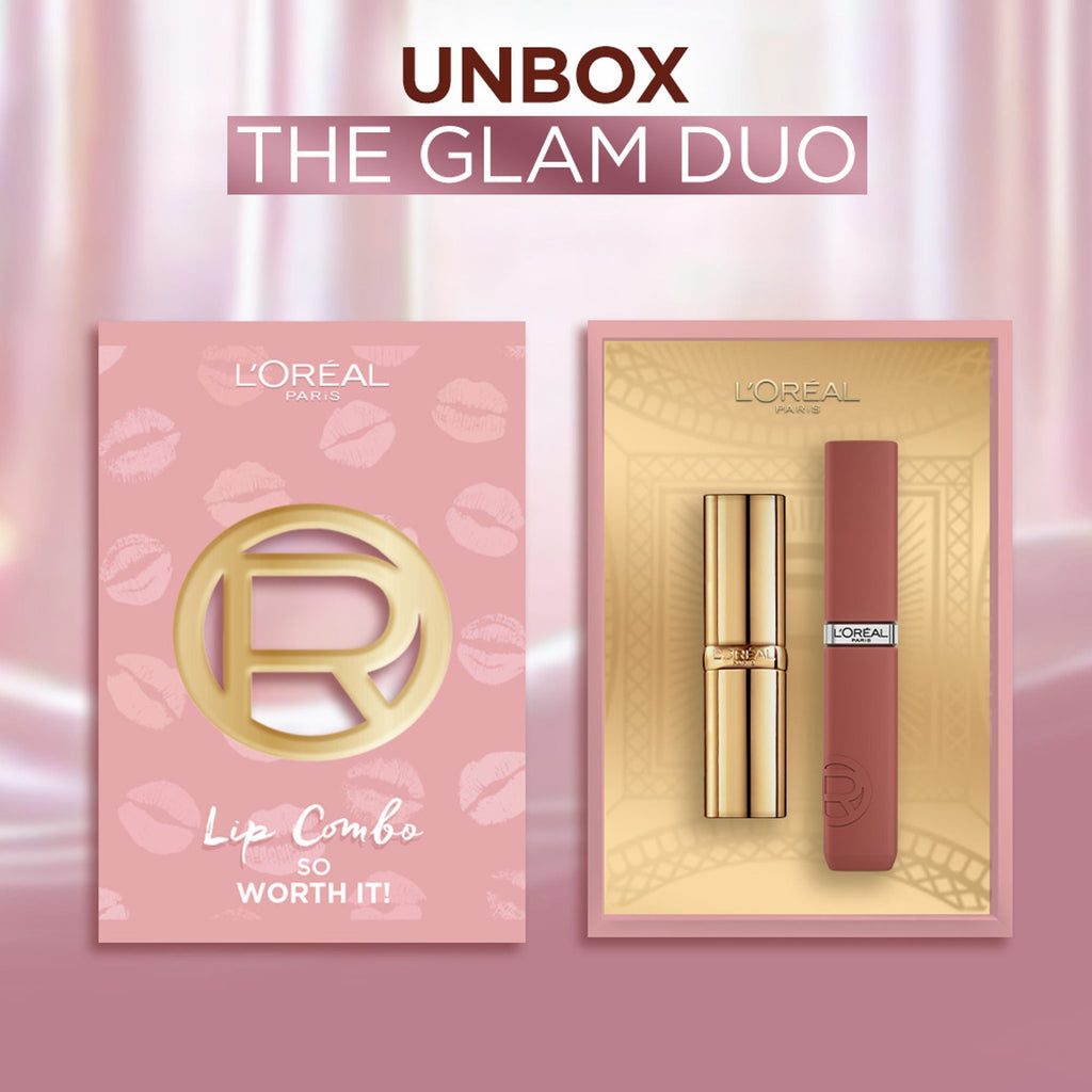 L'Oreal Paris Lip Combo That'S So Worth It - Infallible Matte Resistance & Color Riche Satin | Grocsy