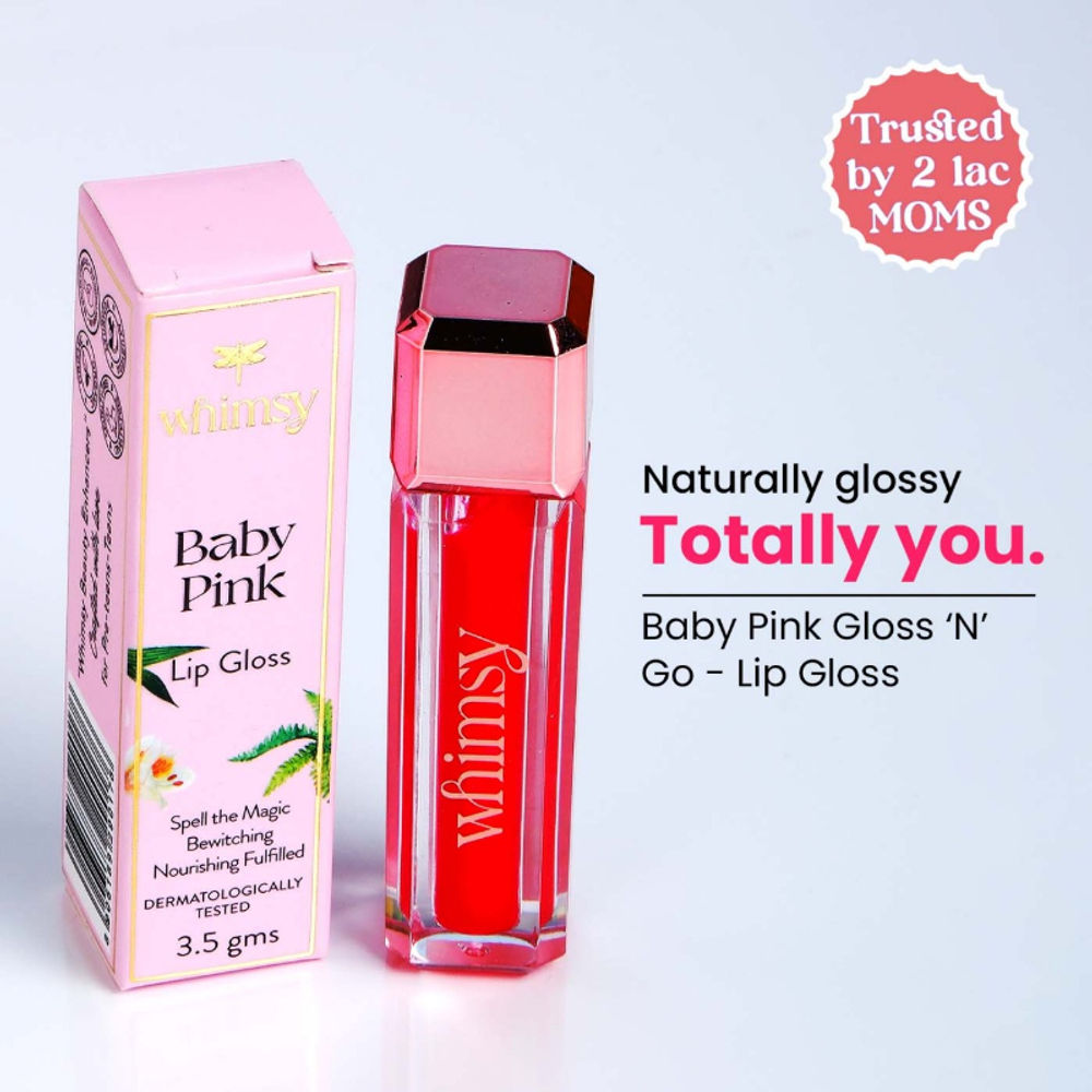 Whimsy Beauty Safe & Organic Non-Sticky Lip Gloss For Teen And Preteen Girls (Baby Pink) | Grocsy