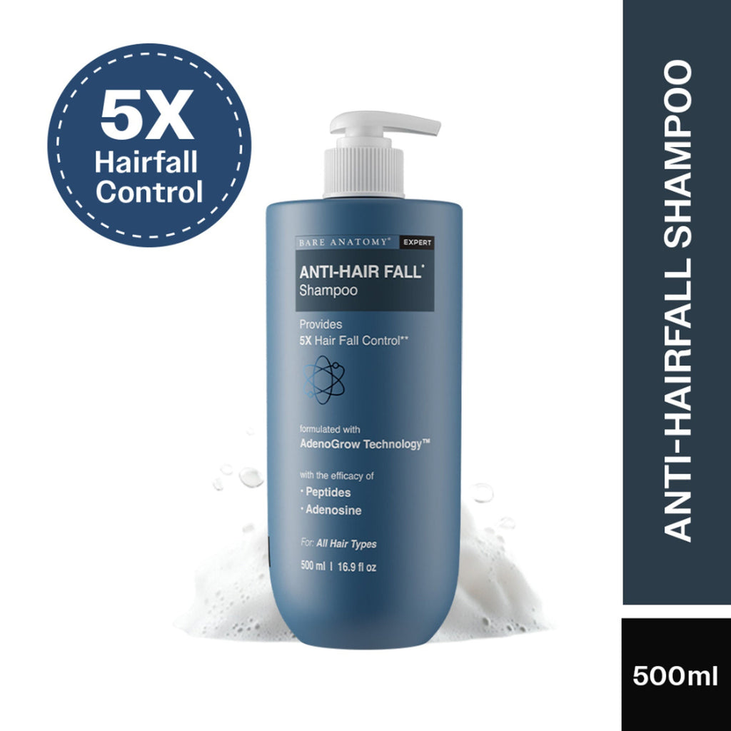 Bare Anatomy Anti-Hair Fall Shampoo 5X Hair Fall Control With Peptides | Grocsy
