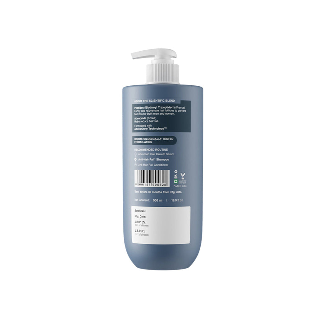 Bare Anatomy Anti-Hair Fall Shampoo 5X Hair Fall Control With Peptides | Grocsy