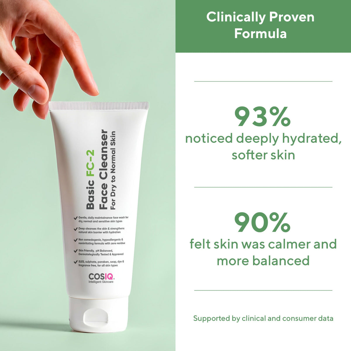 Cos-IQ FC-2 Face Cleanser for Dry Skin | Grocsy