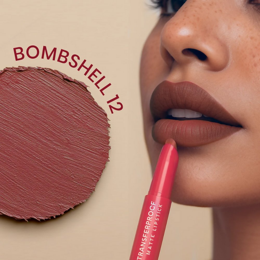 NY Bae Transfer-proof Matte Crayon Lipstick – Bombshell 12 | Grocsy