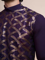 Vastranavya Traditional Festival Wear Pure Silk Thread & Sequence Embroidered Work Kurta | Grocsy