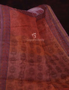 Baby Pink Colour Block Print Design Semi Chanderi Saree By Gayathri Reddy Designer Studio | Grocsy