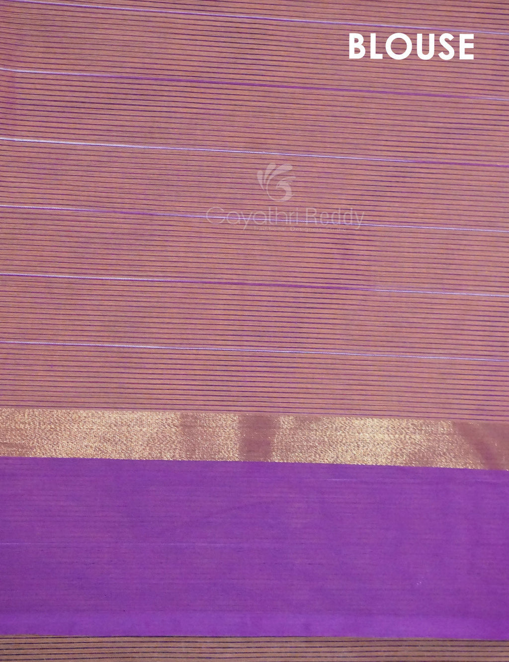 Dual Shade of Orange And Purple Pure Mangalgiri Cotton By Gayathri Reddy Designer Studio | Grocsy