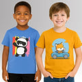 Chilins Round Neck Printed Super Combed Cotton T-shirt (Pack of 2) | Grocsy
