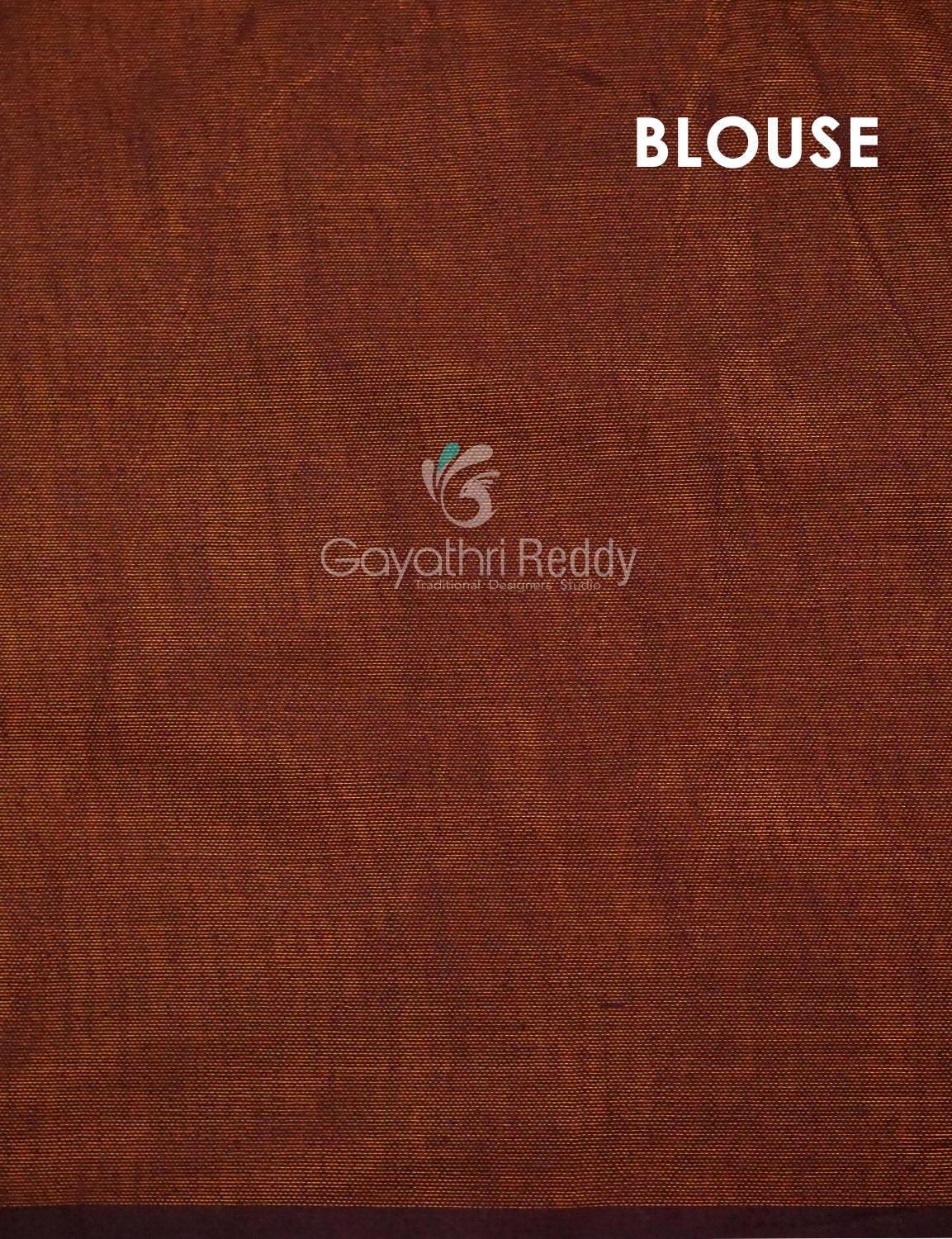 Orange And Henna Brown Colour With Geometrical Print Semi Chanderi Saree. By Gayathri Reddy Designer Studio | Grocsy