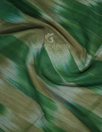 Dual Shades of Mango Green And Mustard Mangalagiri Ikkat Cotton Saree By Gayathri Reddy Designer Studio | Grocsy