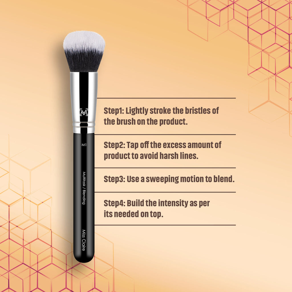 Miss Claire M1 - Multitask/Blending Brush - Chrome | Grocsy