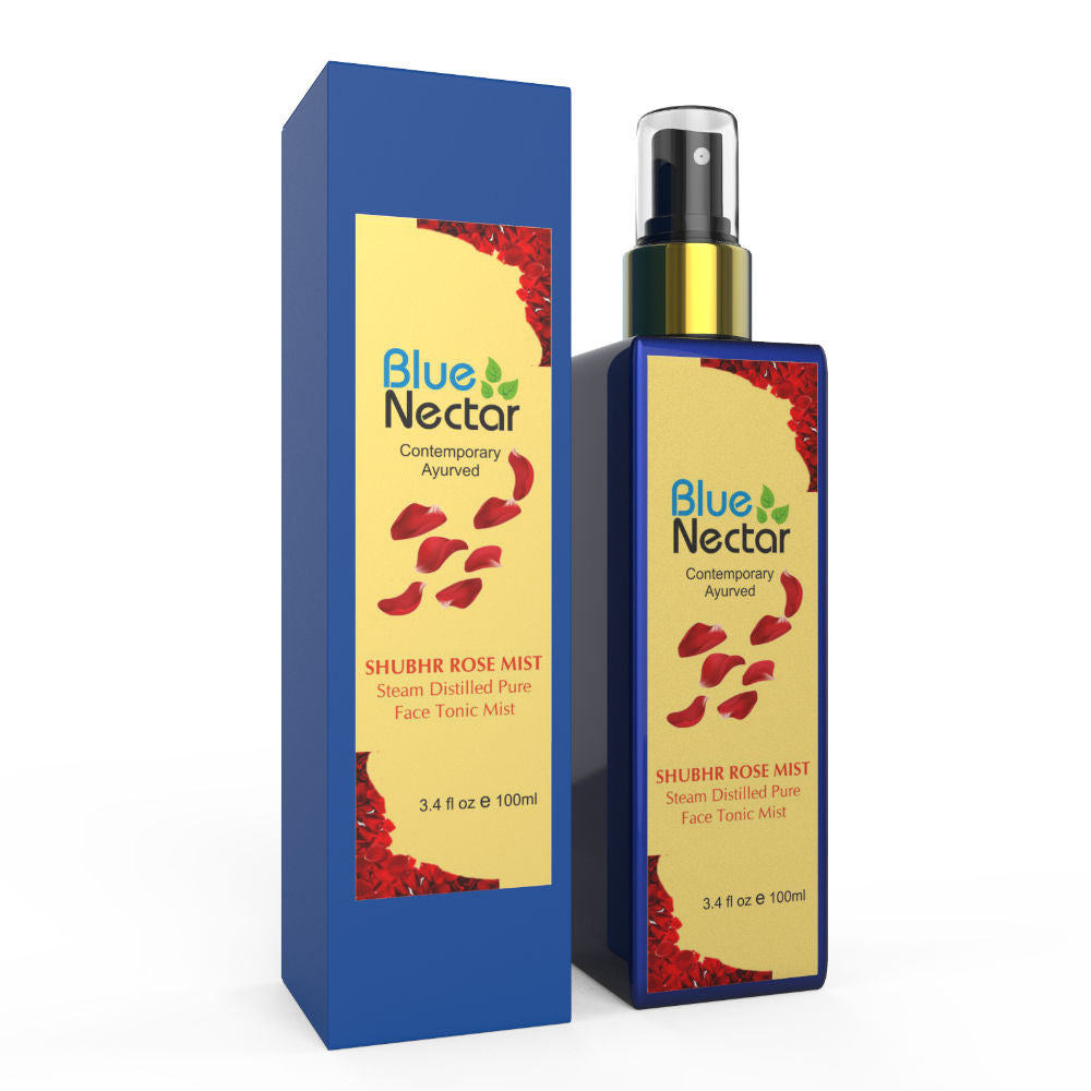 Blue Nectar Shubhr Steam Distilled Rose Toner Water & Face Tonic Mist | Grocsy