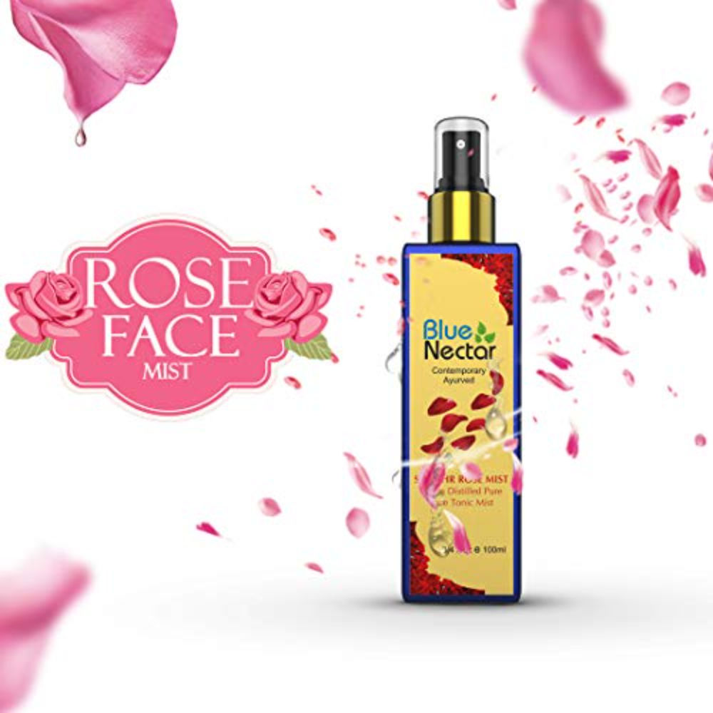Blue Nectar Shubhr Steam Distilled Rose Toner Water & Face Tonic Mist | Grocsy