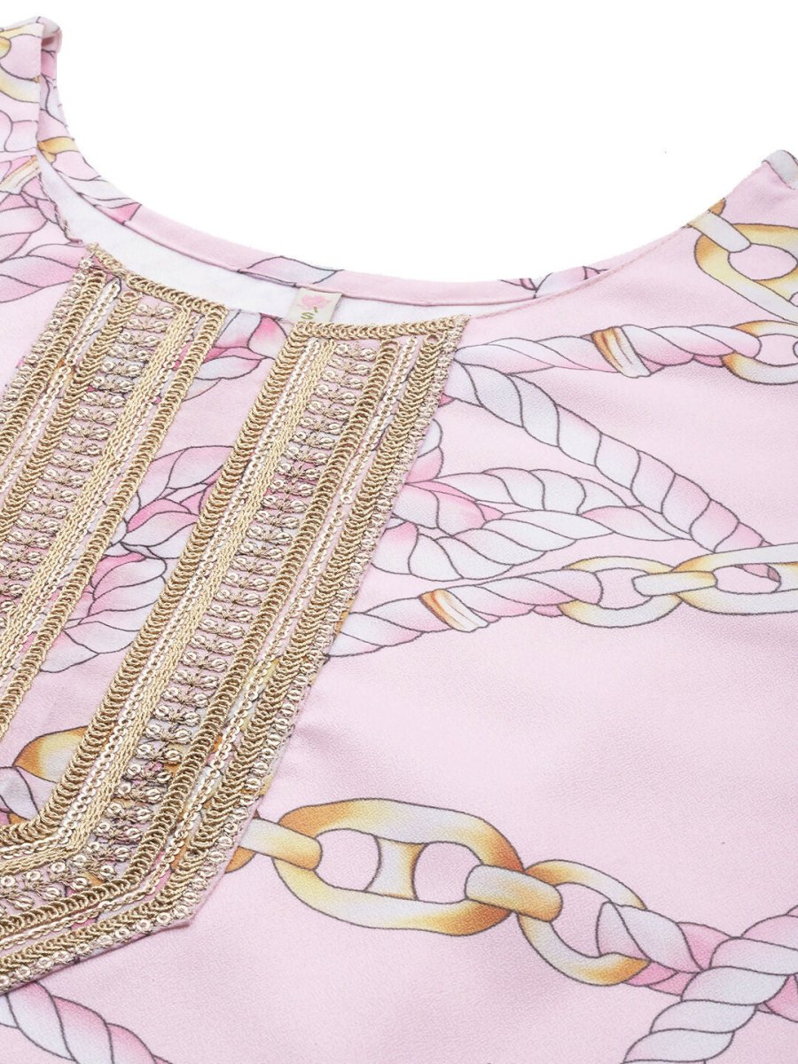 Ahalyaa Women's Traditional Wear Co-ods - Pink | Grocsy