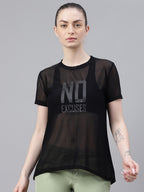 MKH Typography Printed Drop-Shoulder Sleeves Dri-FIT T-shirt | Grocsy