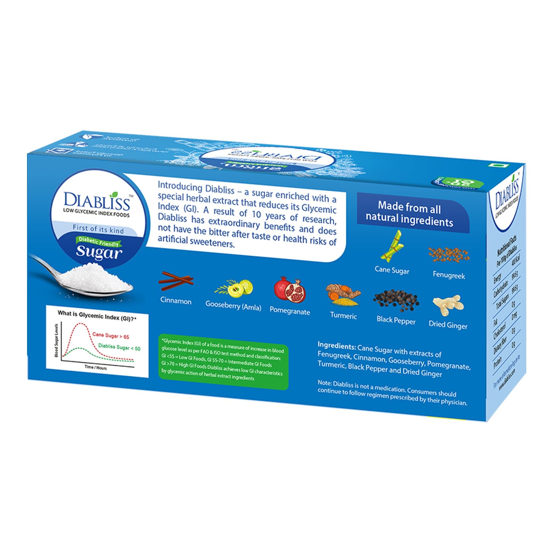 Diabliss Diabetic Friendly Sugar Sachets | Grocsy