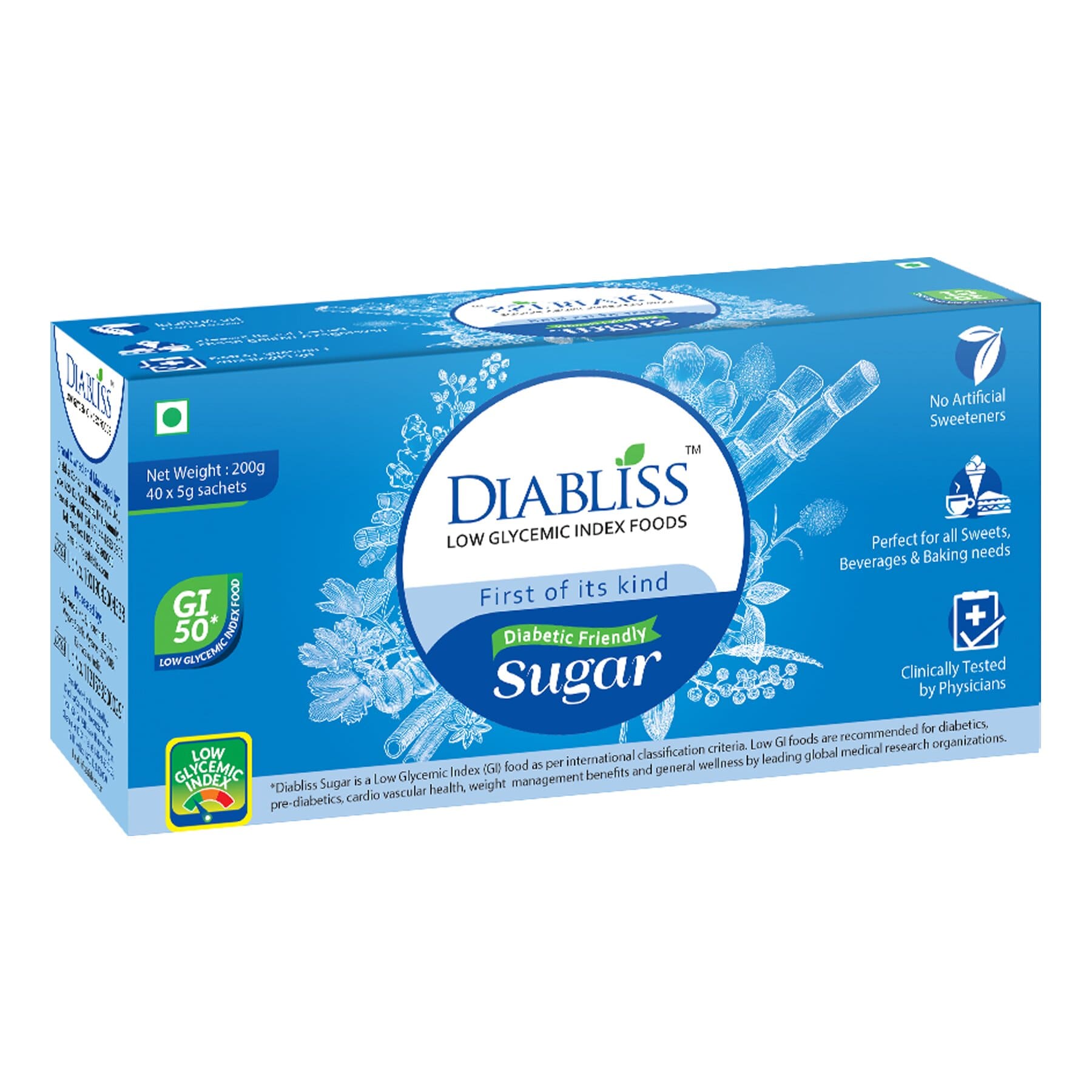 Diabliss Diabetic Friendly Sugar Sachets | Grocsy