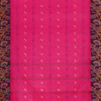 Exclusive Collection 100% Pure Cotton Pink Tant Saree With Hand Weaving Work | Grocsy