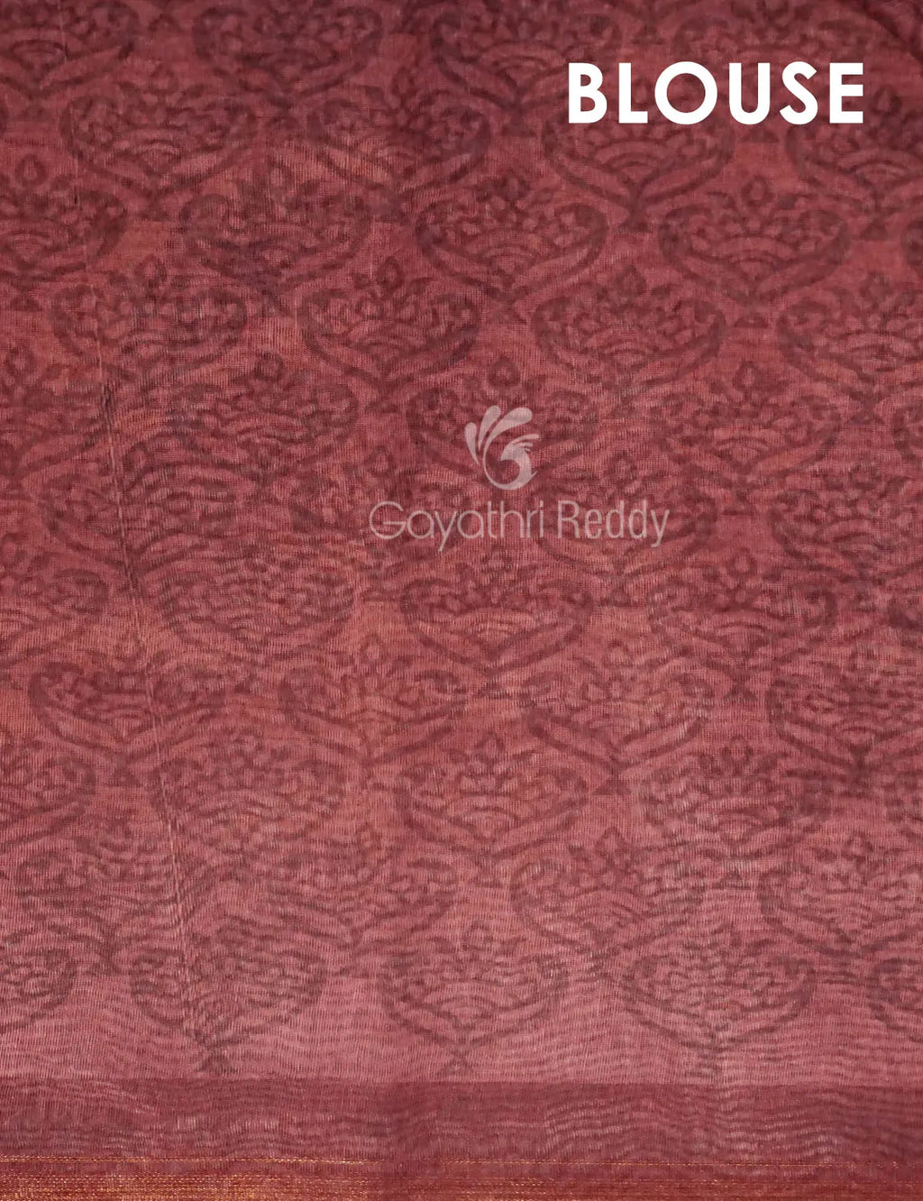 Red Onion All Over Printed Semi Chanderi Saree By Gayathri Reddy Designer Studio | Grocsy