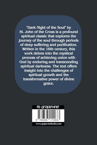 Dark Night of the Soul (Religion) by St. John of the Cross | Grocsy