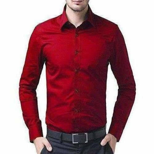 Men's Cotton Solid Full Sleeve Shirts | Grocsy