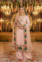 Anaita Pink Georgette Stitched Suit With Embroidery & Sequence Work | Grocsy