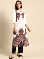 Sangria Ethnic Motifs Printed Straight Kurta | Grocsy