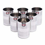 Stainless Steel XL-Big Glass -  Pack of 6 | Grocsy