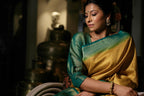 Vardha Canary Yellow Golden Zari Kanjeevaram Silk Saree | Grocsy