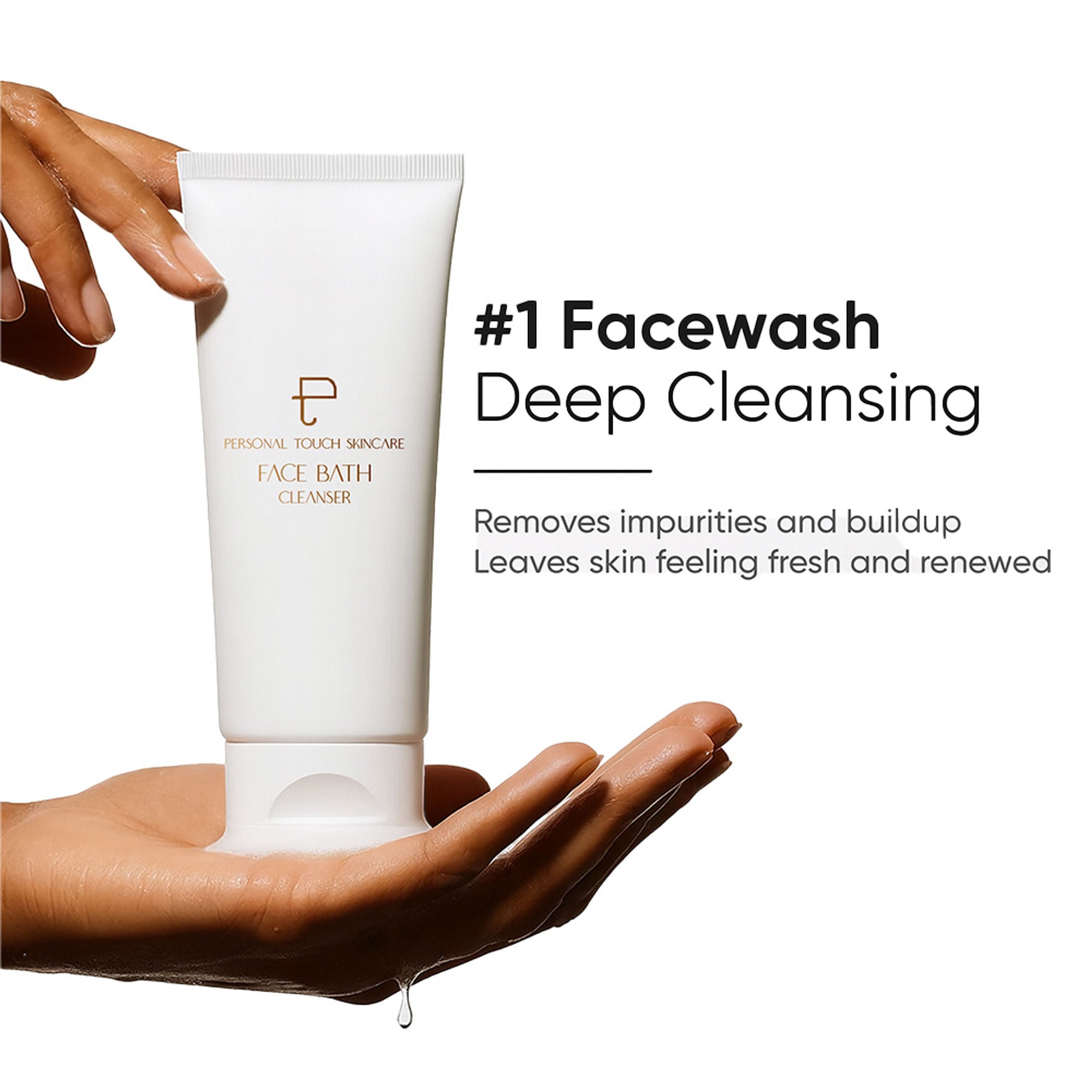 Personal Touch Skincare Facebath Deep Cleansing Milk Peptides Facewash With Niacinamide & Salicylic Acid | Grocsy