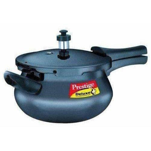 Prestige Deluxe Plus Junior Induction Base Hard Anodized Pressure Handi Black Color | Grocsy